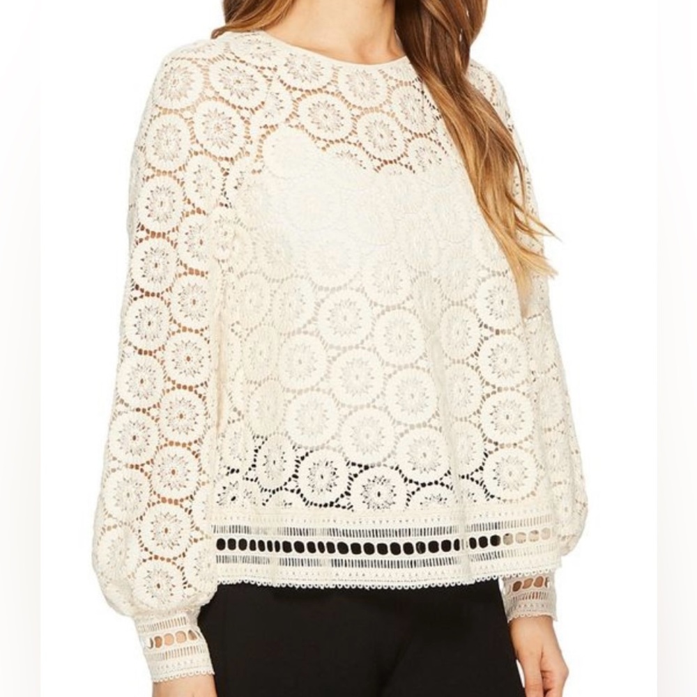 Chloe Cream Balloon Sleeve Top - Size XS/S (EU 36) - Picture 3 of 12